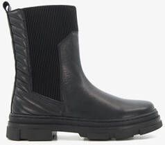 Groot leren meisjes Chelsea boots zwart