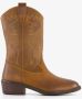 Groot leren meisjes cowboy western laarzen bruin Uitneembare zool - Thumbnail 2