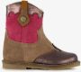 Groot suede meisjes cowboy western enkellaarsjes bruin Echt leer Uitneembare zool - Thumbnail 1