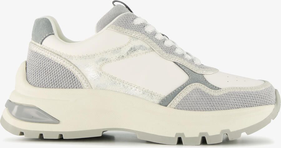 Harper leren dames sneakers met luipaardprint wit Uitneembare zool - Foto 2