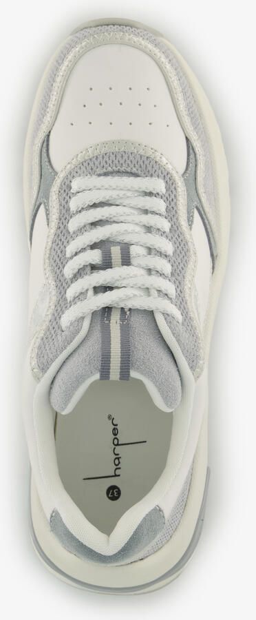 Harper leren dames sneakers met luipaardprint wit Uitneembare zool - Foto 4