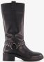 Harper hoge dames biker boots zwart - Thumbnail 2