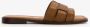 Harper leren dames slippers cognac bruin - Thumbnail 2