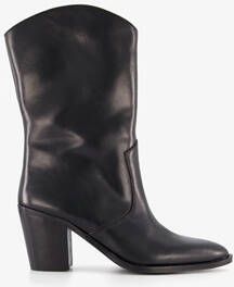 Harper leren dames western laarsjes zwart