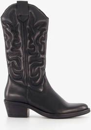 Harper leren dames western laarzen zwart