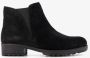 Harper suede dames enkellaarsjes lage hak zwart Echt leer - Thumbnail 2