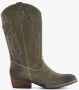 Harper suede dames cowboy western laarzen donkergroen Echt leer - Thumbnail 2