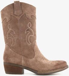 Harper suede dames western laarzen taupe