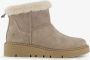 Hush Puppies gevoerde boots met imitatiebont taupe Bruin Echt leer - Thumbnail 2