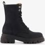 Hush Puppies gevoerde dames veterboots zwart - Thumbnail 2