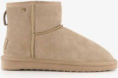 Hush Puppies gevoerde suede enkellaarsjes beige