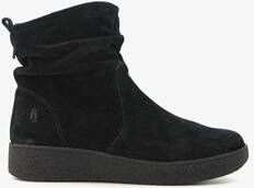 Hush Puppies gevoerde suede enkellaarsjes zwart Echt leer Uitneembare zool
