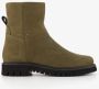 Hush Puppies leren dames boots olijfgroen - Thumbnail 1