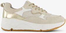 Hush Puppies leren dames dad sneakers beige goud