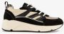 Hush Puppies leren dames dad sneakers zwart beige Uitneembare zool - Thumbnail 2