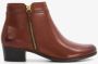 Hush Puppies leren dames enkellaarsjes cognac - Thumbnail 2