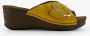 Hush Puppies leren dames sandalen geel Echt leer - Thumbnail 2