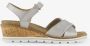 Hush Puppies leren dames sandalen met sleehak Zilver Uitneembare zool - Thumbnail 2