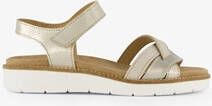 Hush Puppies leren dames sandalen wit goud