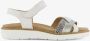 Hush Puppies leren dames sandalen wit zilver Uitneembare zool - Thumbnail 2