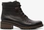 Hush Puppies leren dames veterlaarsjes Zwart - Thumbnail 4