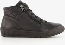 Hush Puppies leren dames veterschoenen zwart