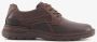 Hush Puppies leren heren veterschoenen donkerbruin Uitneembare zool - Thumbnail 2