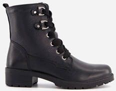 Hush Puppies leren veterboots met brede veters Zwart Uitneembare zool - Foto 2