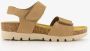 Hush Puppies suede dames bio sandalen beige Echt leer - Thumbnail 2
