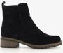 Hush Puppies suede dames enkellaarsjes zwart - Thumbnail 1