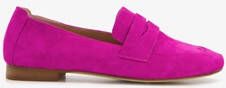 Hush Puppies suede dames loafers fuchsia roze