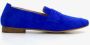 Hush Puppies suede dames loafers kobalt blauw Echt leer - Thumbnail 2