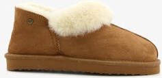 Hush Puppies suede dames pantoffels beige