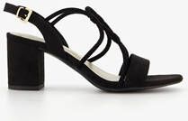 Nova dames sandalen met hak zwart