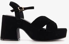 Only Shoes dames sandalen met hak zwart