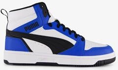 Puma Rebound V6 Mid kinder sneakers blauw wit