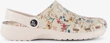 Scapino Dames klompen met bloemenprint beige