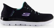 Skechers Slip-ins: Summits dames sneakers zwart