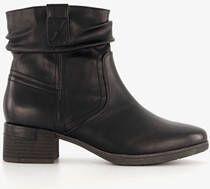 Softline dames enkellaarsjes met hak zwart