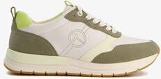 tamaris vegan dames sneakers groen beige