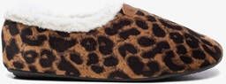 Thu!s gevoerde dames pantoffels met luipaardprint