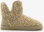 Thu!s gevoerde dames teddy sloffen Beige Pantoffels - Thumbnail 1