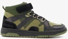 TwoDay hoge leren jongens sneakers zwart groen