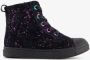 TwoDay hoge leren meisjes sneakers met glitter Zwart Uitneembare zool - Thumbnail 2