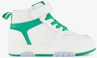 TwoDay leren jongens sneakers wit groen