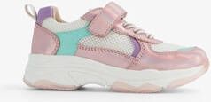 TwoDay leren meisjes sneaker wit metallic roze