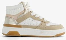 TwoDay leren meisjes sneakers beige goud