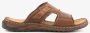 Van Beers leren heren slippers cognac - Thumbnail 2