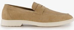 Van Beers suede heren instappers beige