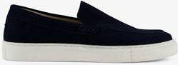 Van Beers suede heren instappers donkerblauw